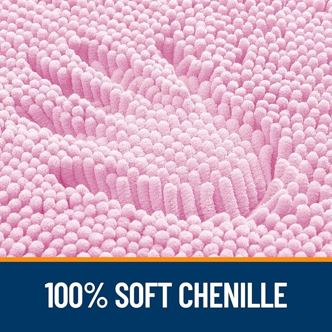 OLANLY Bathroom Runner Rugs 44x24, Extra Soft Absorbent Chenille Bath Rugs - Image 3