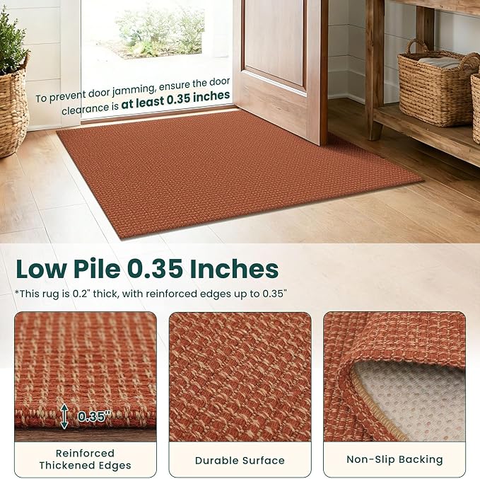 KOZYFLY Cotton Runners for Hallway 3x8, Wide Washable Runner Rug, Woven Non - Image 4