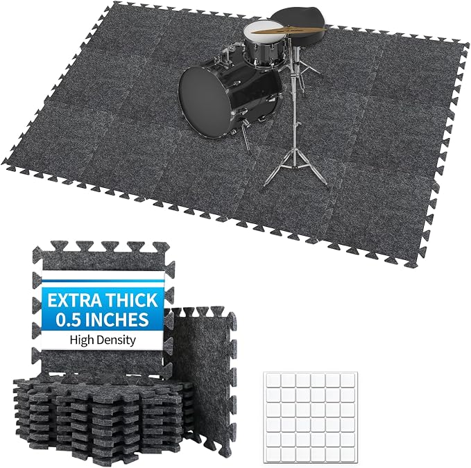 TroyStudio Thick Sound Absorbing Interlocking Floor Mats, Non-Slip Anti by TroyStudio