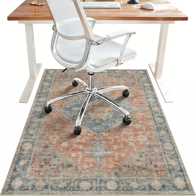 36"x48" Office Chair Mat for Hardwood Tile Floor, Under Desk Carpet Protector by BESBLEE