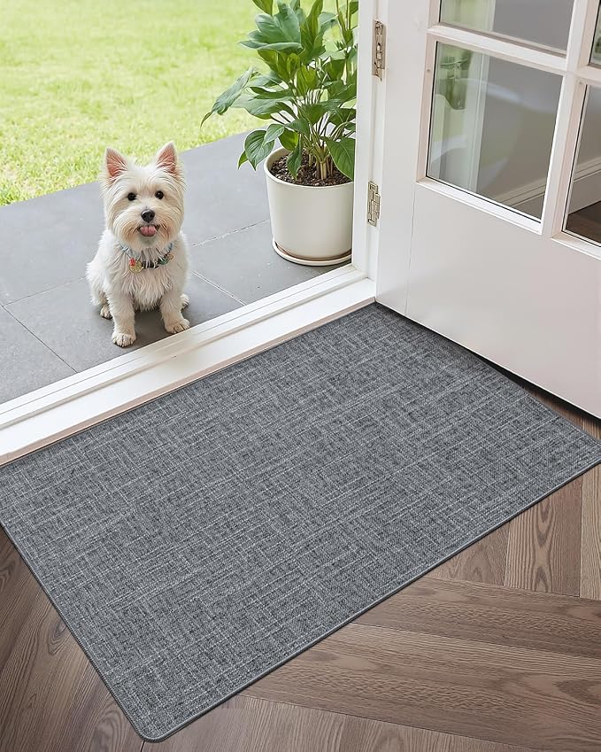 Color&Geometry Ultra Thin Indoor Door Mat 36"x56", Non Slip Rubber Backed Dirt - Image 9