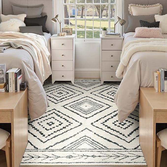 BESTSWEETIE Area Rug 6x9 Rug Machine Washable Non-Slip Low Pile Print Pattern - Image 2