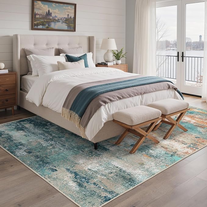 BEIMO Area Rugs 6x9 for Living Room Bedroom, Modern Abstract Machine Washable - Image 4