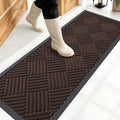 OLANLY Front Door Mat Outside Entrance 47x17, Heavy Duty Sturdy Natural Rubber by OLANLY