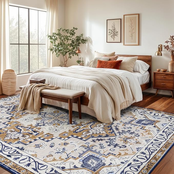 Rugflix 5x7 Area Rug for Living Room, Machine Washable Area Rugs - Image 8