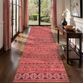 SERISSA Hallway Runner Rug, 2x10 Washable Non-Slip Red Ochre Runners by SERISSAHomeDecorCollection
