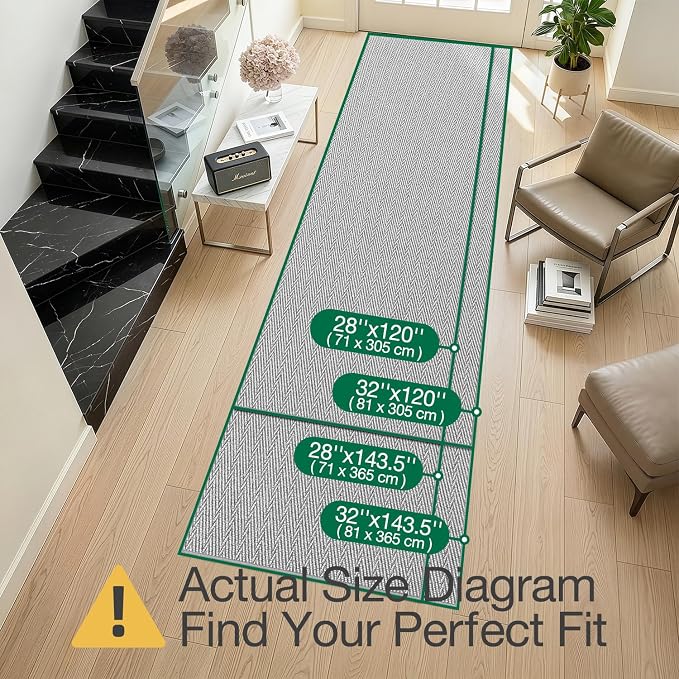 LUMI Ultra Thin Runner Rug for Hallway 2.7'x12', Non-Slip Entryway Rug - Image 2