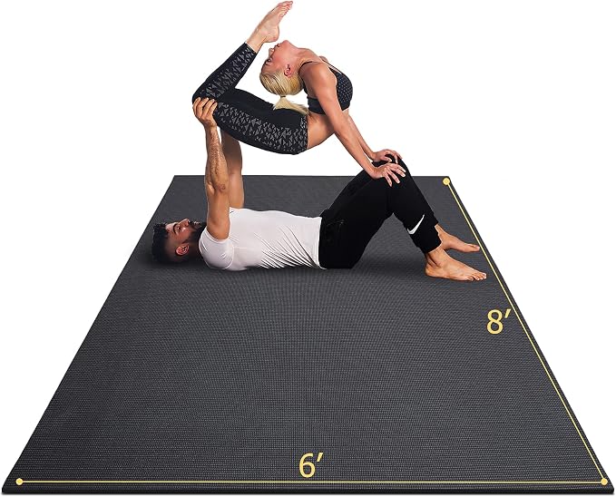 GXMMAT Large Yoga Mat 12'x6'/10'x6'/6'x8', Extra Thick Workout Mats by GXMMAT