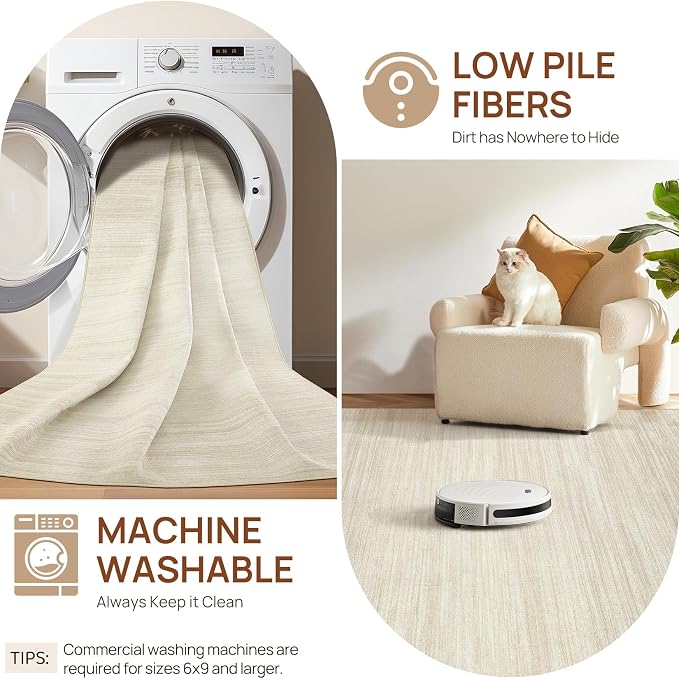UERMEI 9x12 Washable Area Rug - Image 8