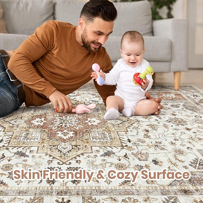 Vintage Living Room Area Rug 9x12 - Image 4