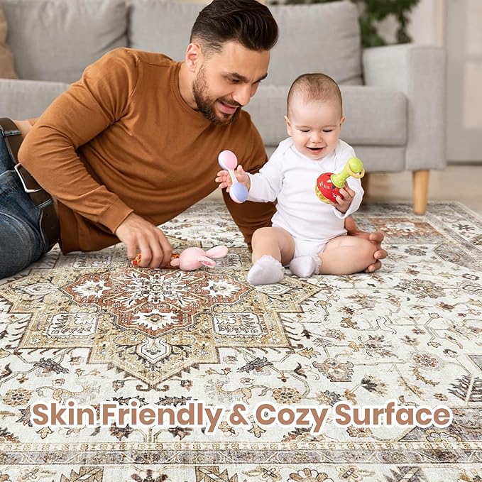 Vintage Living Room Area Rug 8x10 - Image 3