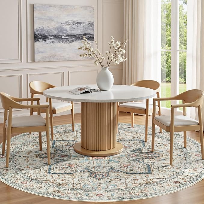Tortania 8' Round Area Rug Living Room Rugs - Image 2