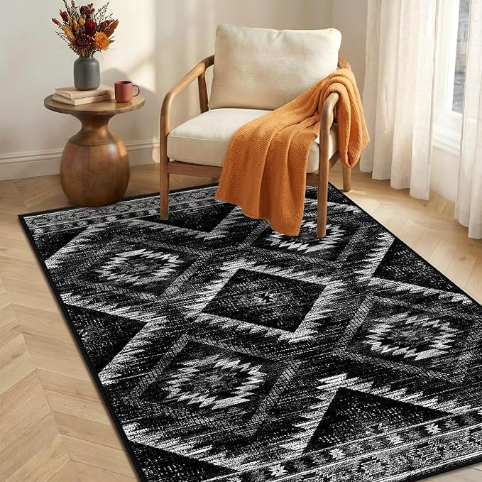 BESTSWEETIE Area Rug 3x4 Rug Machine Washable Non-Slip Low Pile Print Pattern by BESTSWEETIE