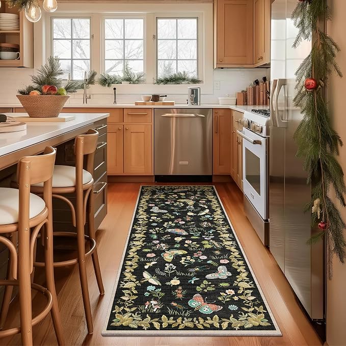 Washable Runners for Hallways Kitchen Rugs: 2'6"x8' Runner Rug Stain Resistant - Image 2