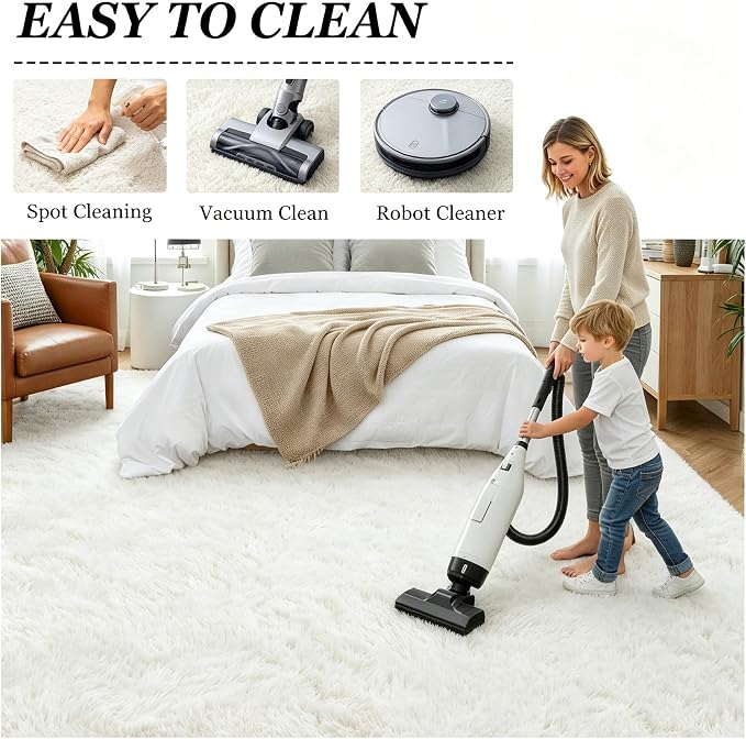 Fluffy 5x7 Area Rugs for Living Room Bedroom: Ultra Soft Shag Rug Non-Slip - Image 8