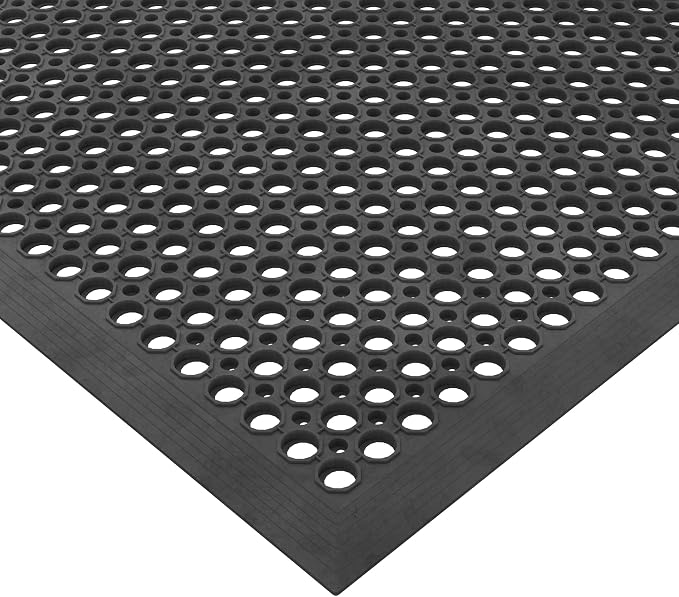 Ottomanson Heavy Duty Rubber Floor Mat – Non-Slip, Waterproof, Restaurants by Ottomanson