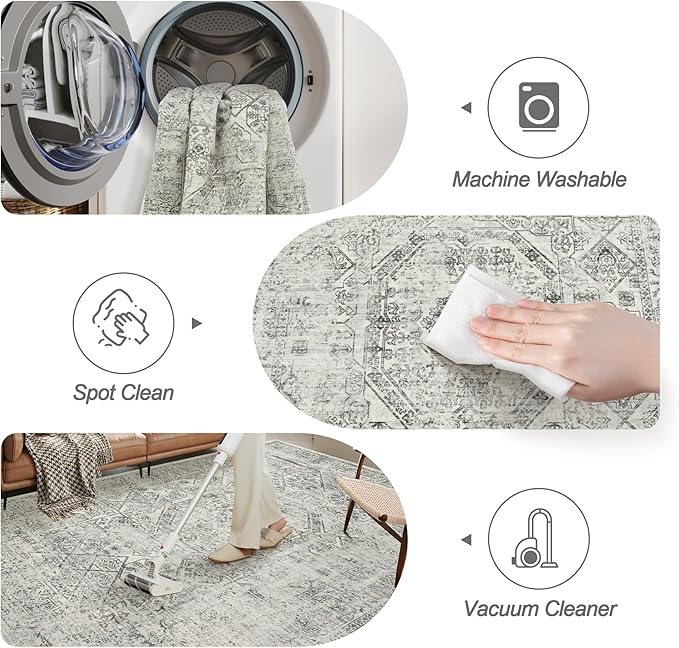 Soalmost Washable Area Rug 8x10 - Image 4