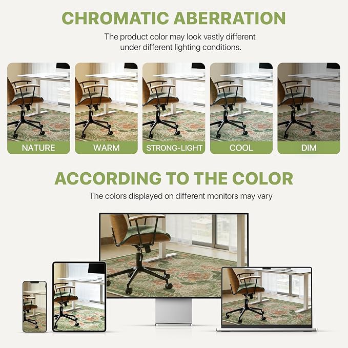 48"x72" Office Chair Mat for Hardwood Tile Floor, Under Desk Carpet Protector - Image 6