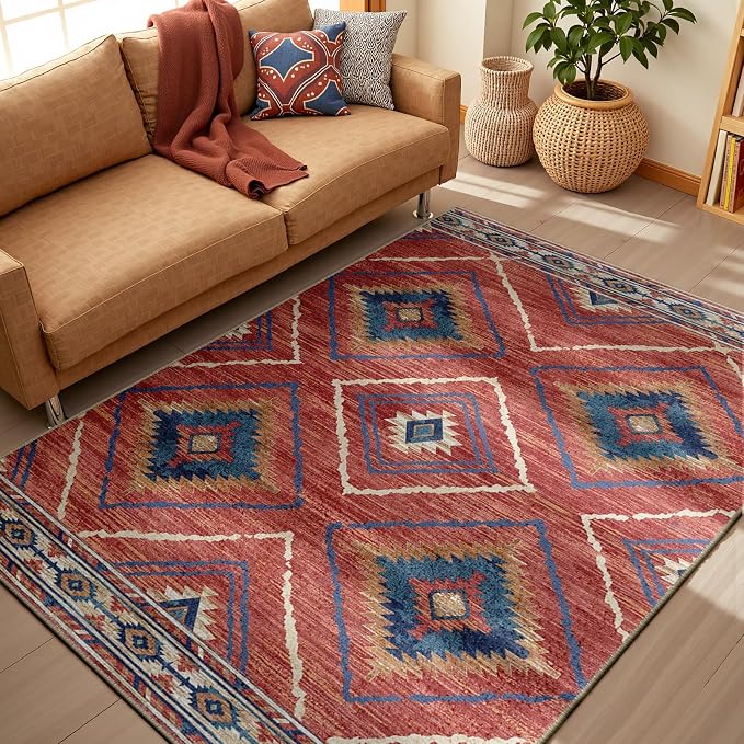 BESTSWEETIE Area Rug 3x4 Rug Machine Washable Non-Slip Low Pile Print Pattern - Image 9