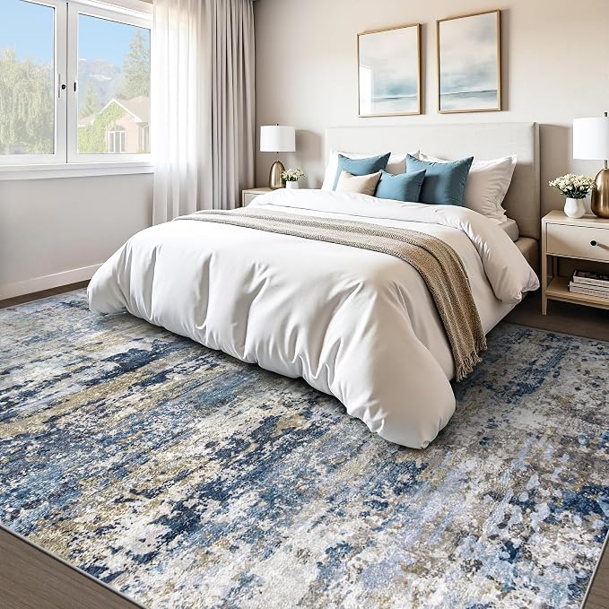 pmtsns Area Rugs 10x14 Living Room: Washable Rug Modern Abstract Neutral Soft - Image 5