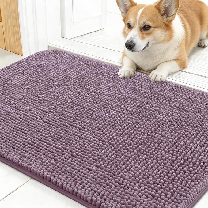 OLANLY Dog Door Mat for Muddy Paws 30x17, Absorbs Moisture and Dirt, Absorbent by OLANLY
