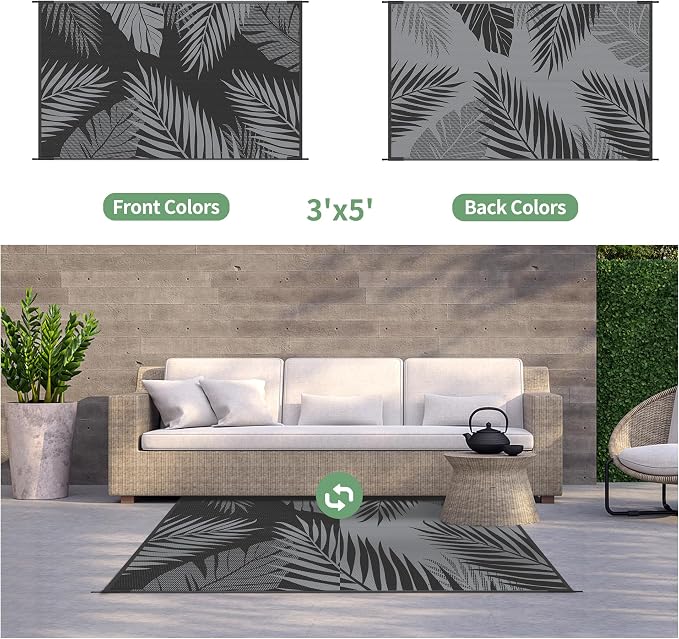GENIMO Outdoor Rug 3' x 5' Waterproof - Image 2