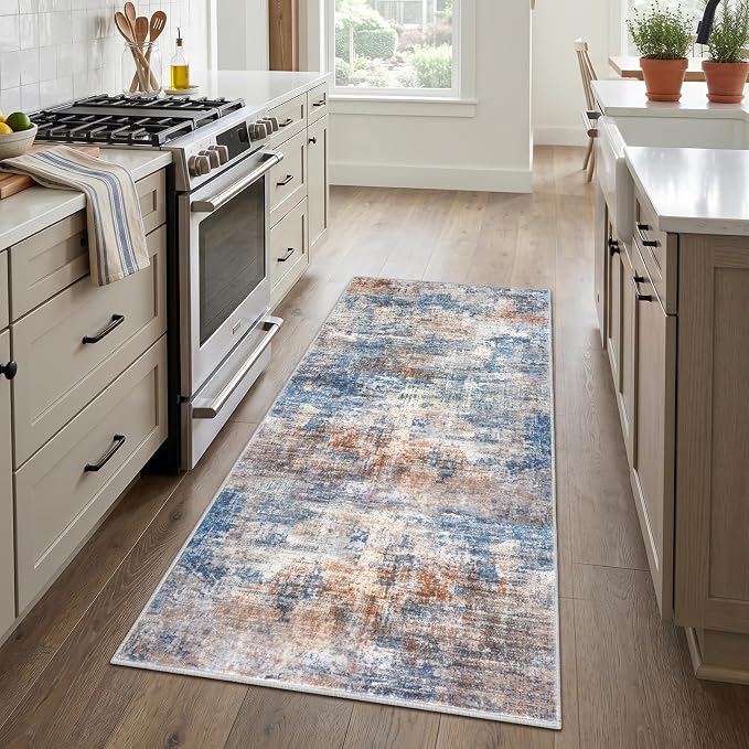 IOHOUZE Abstract Runner Rug 3x6 Ft Washable Runners - Image 2