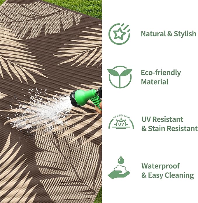 GENIMO Outdoor Rug 3' x 5' Waterproof - Image 5