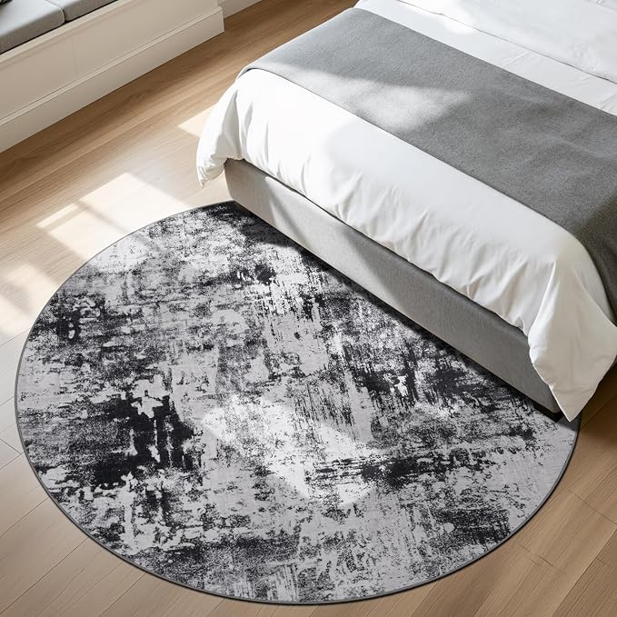 Rugflix Round Area Rugs 8Ft for Living Room, Washable Circle Rug - Image 3