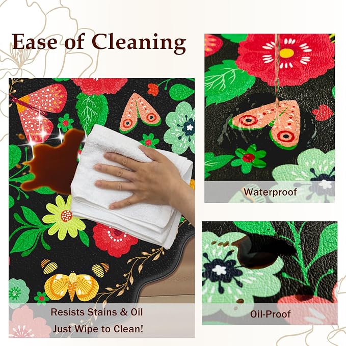 Arenarug Scalloped Black Kitchen Mats - Image 6