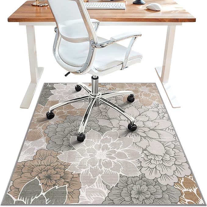 36"x48" Office Chair Mat for Hardwood Tile Floor, Under Desk Carpet Protector by BESBLEE
