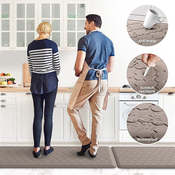 Kitchen Mat Cushioned Anti-Fatigue Floor Mat Water Resistant Non-Skid Ergonomic - Image 6
