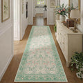 Rugxara 2'6" x 8' Floral Runner Rug, Washable Runners by Rugxara