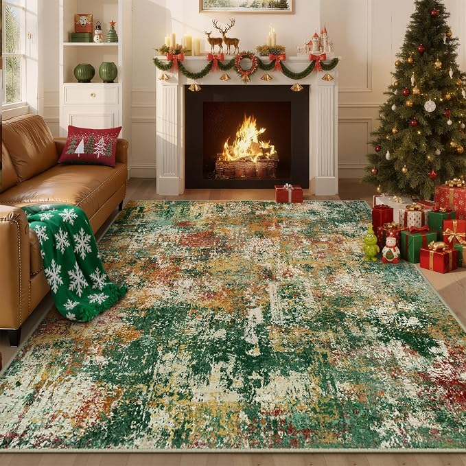 RELEANY Washable Area Rugs 6'x9' Non-Slip Modern Abstract Soft - Image 8