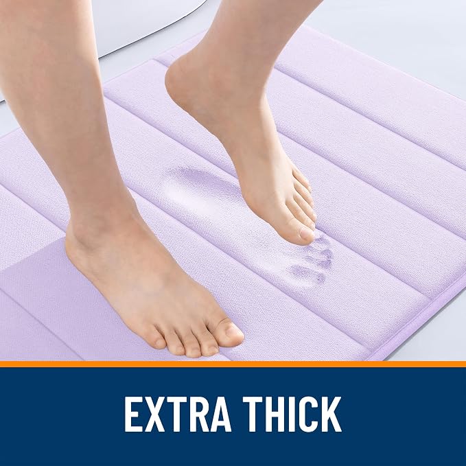OLANLY Memory Foam Bath Mat 59x35, Super Soft Absorbent Bathroom Rugs, Quick Dry - Image 6