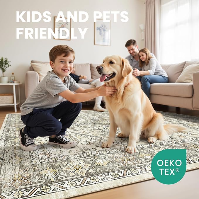 zesthome 6x9 Area Rug, Super Soft Washable Rugs - Image 7