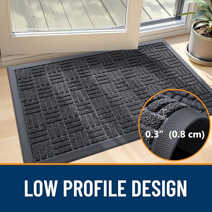 OLANLY Front Door Mat Outside Entrance 29.5x17, Heavy Duty Sturdy Natural - Image 5