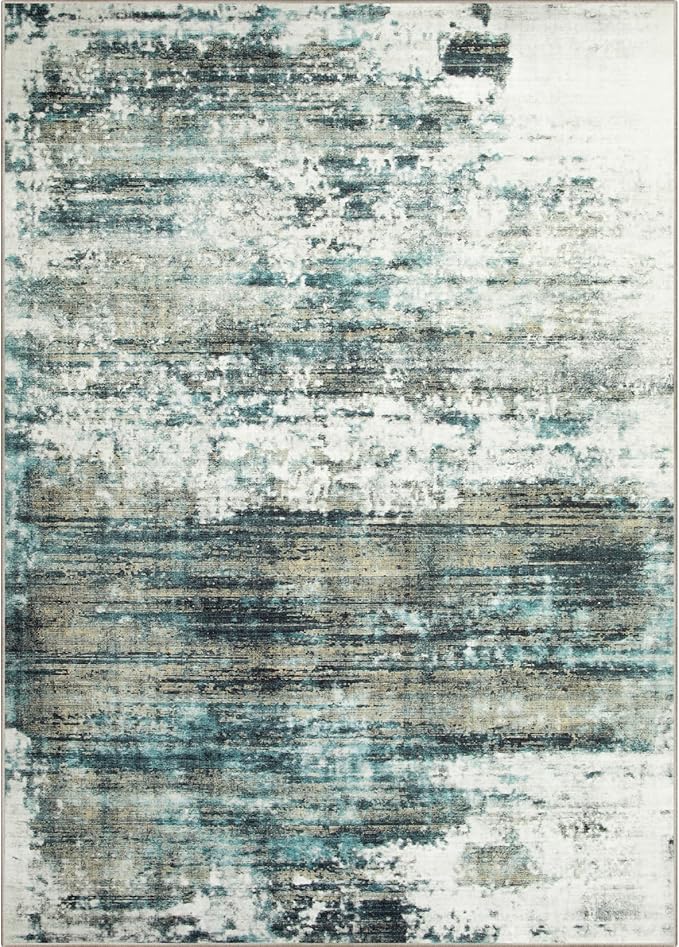 9x12 Area Rugs Washable Rug: Modern Abstract Living Room Rug Soft Anti-Skid - Image 8