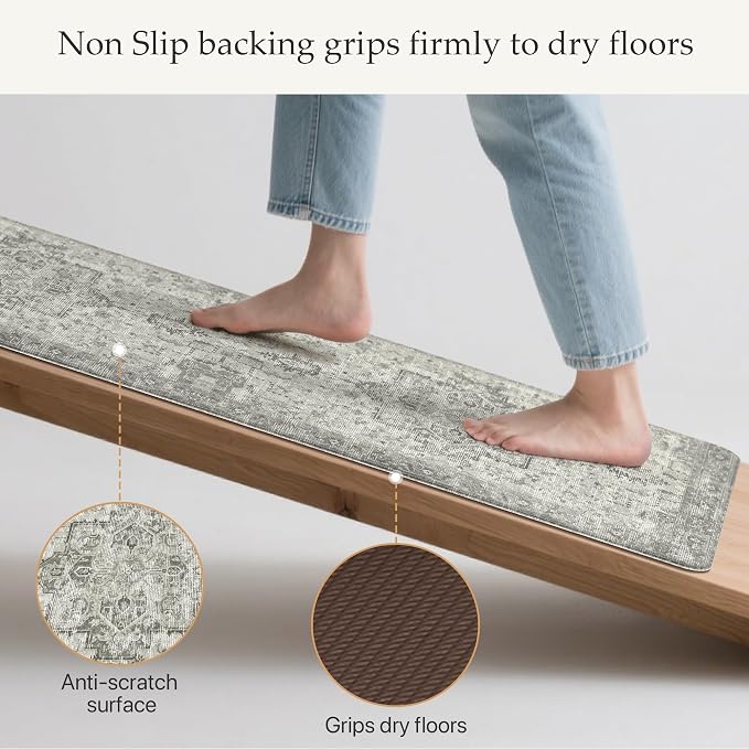 GENIMO Kitchen Mats for Floor, Washable Anti Fatigue Mat for Cushioned - Image 5