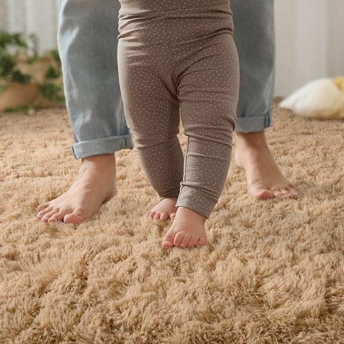 YJ.GWL Fluffy Runner Rugs for Bedroom Living Room Soft Shag Rug 2x6 Feet - Image 3