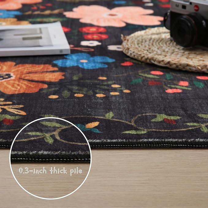 Rugcomf Runner Rug for Hallways Kitchen Rug Non Slip 2'6''x8' Washable Runner - Image 7