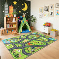 Zoo Adventure Kids Car Rug, Cute Animal Play Mat by BBENRON