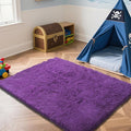Purple Fluffy Rug Shag Area Rug, 5x8 Area Rugs by Yongyangjuxi