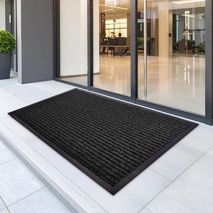 2 Pack Charcoal Commercial Door Mat 3'x5' Heavy Duty Industrial Floor Mat - Image 5