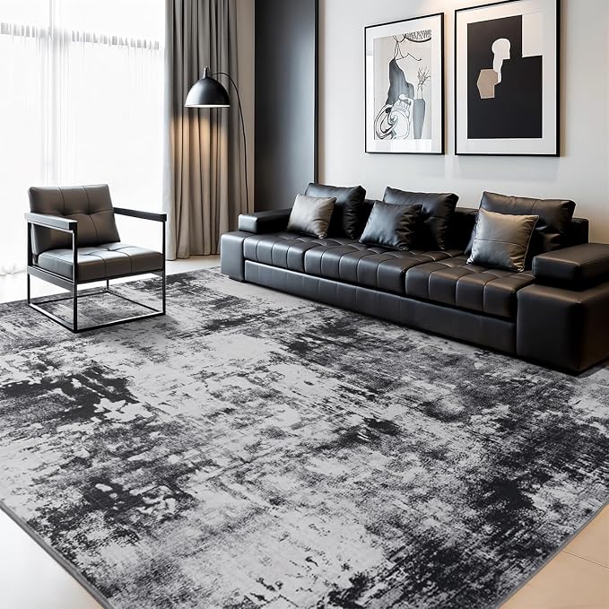 Rugflix 9x12 Area Rugs for Living Room, Washable Large Rug Stain-Resistant Low - Image 9