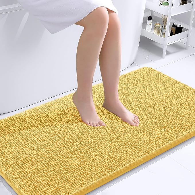 OLANLY Bathroom Runner Rugs 44x24, Extra Soft Absorbent Chenille Bath Rugs by OLANLY