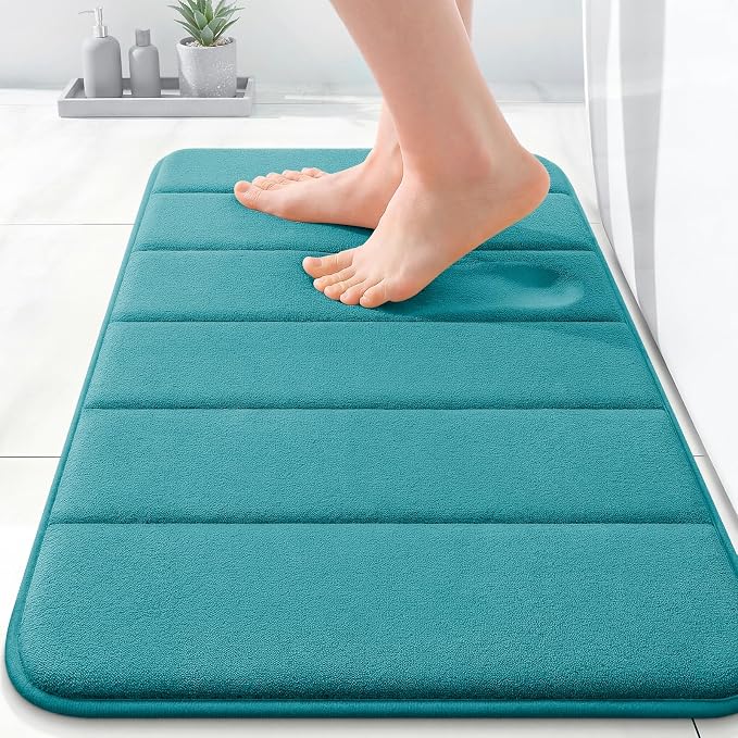 OLANLY Memory Foam Bath Mat 24x16, Super Soft Absorbent Bathroom Rugs, Quick Dry by OLANLY