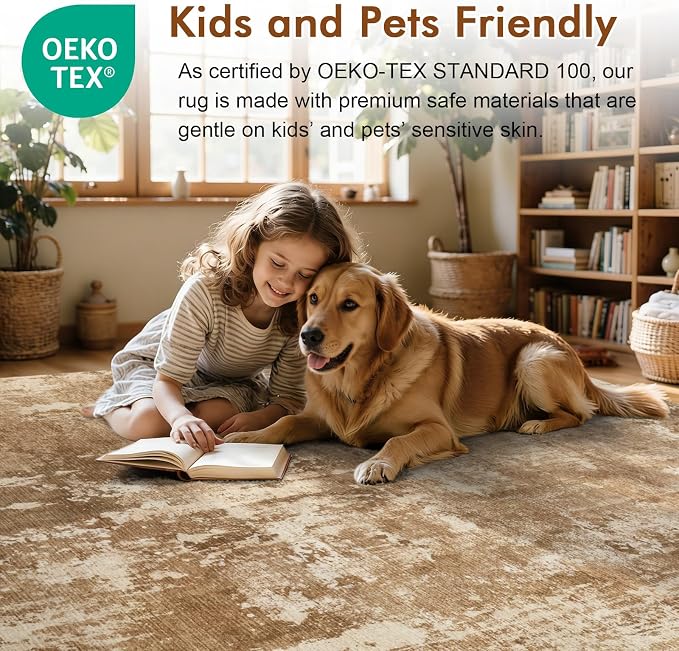 6x9 Ft Large Area Rugs for Living Room, Soft Non-Slip Washable Rugs Modern - Image 5