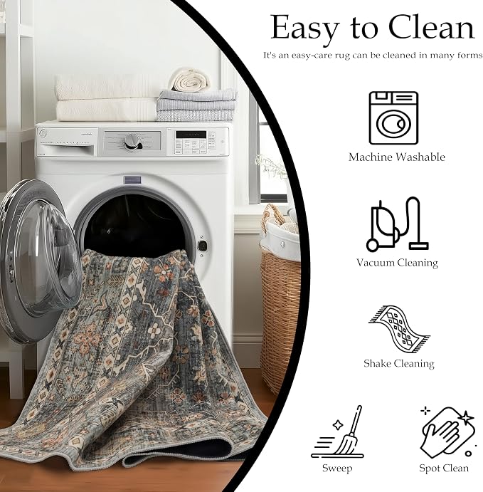 Ruaruarug Washable Area Rug 10x14 - Image 2
