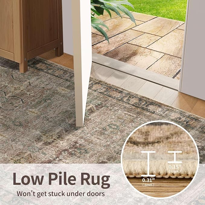 Rugxara 8x10 Area Rugs for Living Room Bedroom, Large Washable Rug, Non Slip & - Image 7